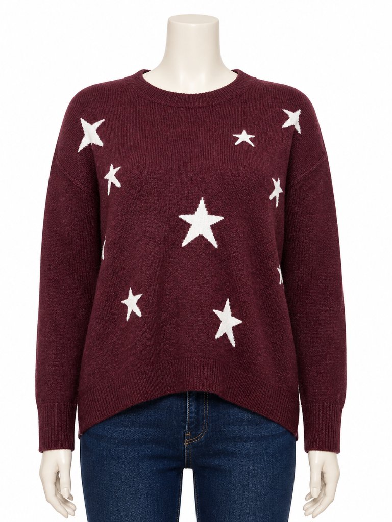Vince Camuto Star Print Crewneck Sweater Nwt (New With Tags)